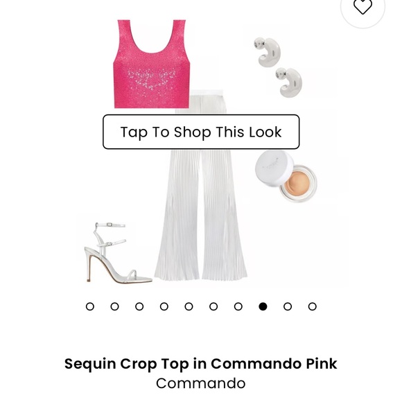 Commando Sequin Crop Top in Commando Pink - Picture 12 of 16